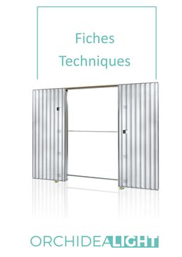 Vantail double pour cloisons en plaques de plâtre, prédisposé pour équipement électrique : Linea Light 