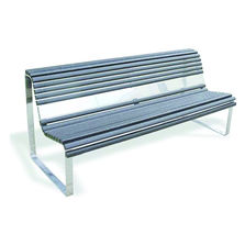 Banc en acier inoxydable et en bois | Mate