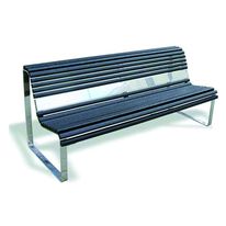 Banc en acier inoxydable et en bois | Mate