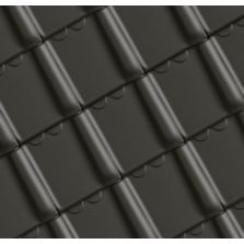 Tuile à onde douce – Pose à joints droits | Tempête 18 Noir mat