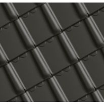 Tuile à onde douce – Pose à joints droits | Tempête 18 Noir mat