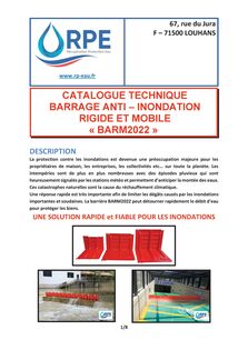 Catalogue technique barrières BARM2022
