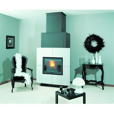 Poêle à bois à large façade inox | Artic II