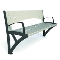 Assises en acier plié à motifs découpés au laser | Assises Floréa