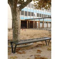 Banquette urbaine | Banquette Amande en acier thermolaqué
