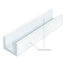 Caniveau en béton avec couvercle | Caniveau technique