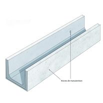 Caniveau en béton avec couvercle | Caniveau technique