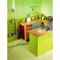 Carreaux de faïence bicolores avec revêtement de sol coordonné | Trend