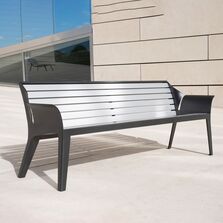 Banc extérieur en acier et lames aluminium | Vancouver Aluminium