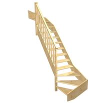 Escalier Aria double quart tournant haut & bas rampe Idéal | LAPEYRE SERVICES