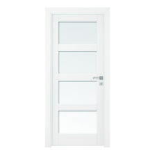 Porte modulaire mélaminée à vitrage intégré | Bianco