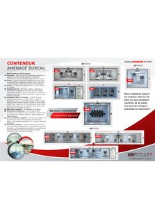 conteneur modulaire de chantier, bungalow de chantier, bureau de chantier