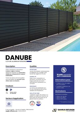 Clôture persienne en aluminium | Danube