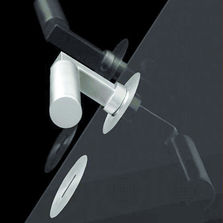 Rosace affleurante pour porte à recouvrement et standard | Plan Design