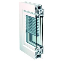 Fenêtre PVC à ouvrant couplé avec store vénitien | PVC Top 72 / KV