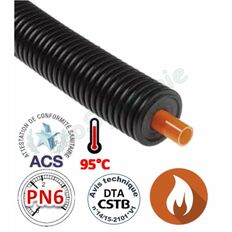 Tube simple flexible pré-isolé (à enterrer) Chauffage TERRAFLEX PN6 - Ø 25 à 125mm (DN20 à 100) | SITE010381