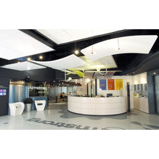 Faux plafond discontinu acoustique droit ou courbe | Orcal Canopy