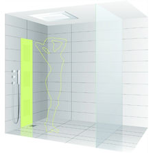 Douche à l'italienne à panneau perforé et recyclage d'eau | Panel TES