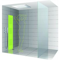 Douche à l'italienne à panneau perforé et recyclage d'eau | Panel TES