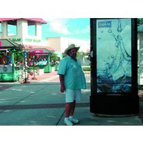 Panneau d'affichage rétroéclairé à brumisateur intégré | Totem Cool Media