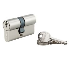 Cylindre à clé crantée 25 x 30 mm nickelé 3 clés