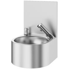 Lave-mains SXS électronique complet avec dosseret Inox 304 sat | Réf.184320 