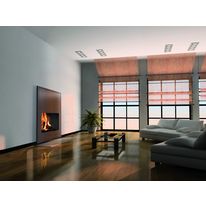 Cheminée avec vitre à ouverture électrique | Terza