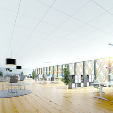 Dalle de plafond extra blanche en laine de roche  | Rockfon Blanka 