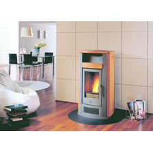 Poêle à granulés de bois en acier et céramique émaillée | Piazzetta 960