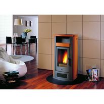 Poêle à granulés de bois en acier et céramique émaillée | Piazzetta 960