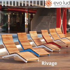 Chaise longue pour espace public | RIVAGE
