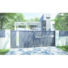 Portail aluminium avec inserts tressés en inox | Onagre