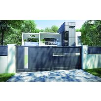 Portail aluminium avec inserts tressés en inox | Onagre