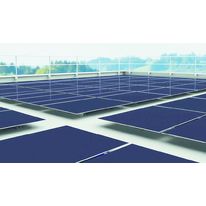 Montage de modules PV micromorphes sur toit plat sans percement | Système de montage sur membrane