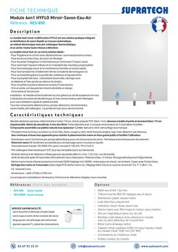 Miroir multifonction HYFLO avec distributeur de savon, robinet et sèche-mains intégrés | Module miroir