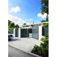 Portail en aluminium à barreaudage horizontal | Cricket 2 et Somerset