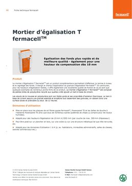 Mortier d’égalisation | Mortier d’égalisation fermacell T à base de polystyrène recyclé