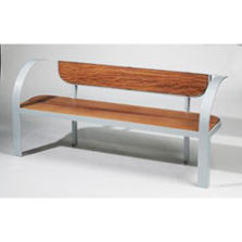 Banc public en acier galvanisé et bois | Banc Espaces verts