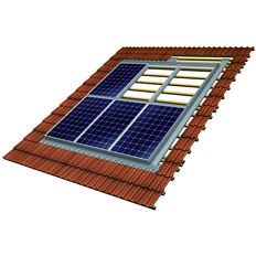 Structure d'intégration de panneaux solaires sur toits en pente | Zeta