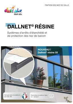 Système d'arrêts d'étanchéité et de protection des nez de balcon | Dallnet Résine 55