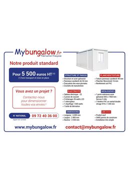 Bungalow pour cantonnements de chantier | MY BUNGALOW