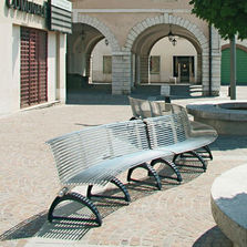 Bancs à structure métallique en acier inox | Libre inox