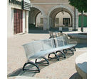 Bancs à structure métallique en acier inox | Libre inox