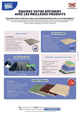 Panneaux sandwich isolants : toiture ou bardage à partir de 20,40€/m²