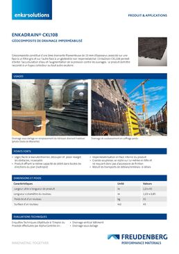 Géocomposite de drainage sous dallage ou coffrage perdu | ENKADRAIN CKL10B