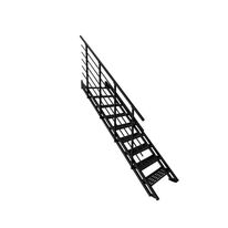 Escalier extérieur NEW YORK 2 droit 8 à 10 marches Métal Caillebotis | LAPEYRE SERVICES