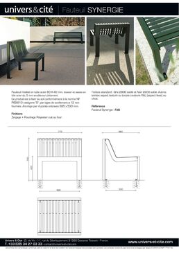 Banc, banquette et fauteuil en acier thermolaqué | Synergie