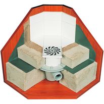 Bonde à sortie verticale pour douche de plain-pied | Isotanche SV