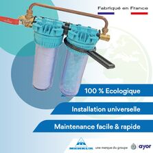Station de filtration et de traitement d’eau Duplex Aquaphos + By-Pass Ez Connect | MERKUR 