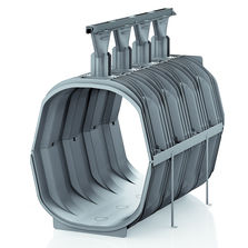 Caniveaux à fente, en PP, cadre fonte et charge jusqu'à 900 kN | RECYFIX HICAP F